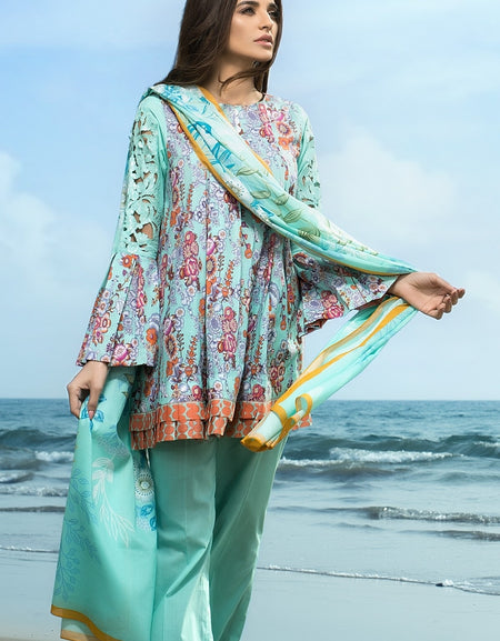 alkaram lawn ss53 seagreen