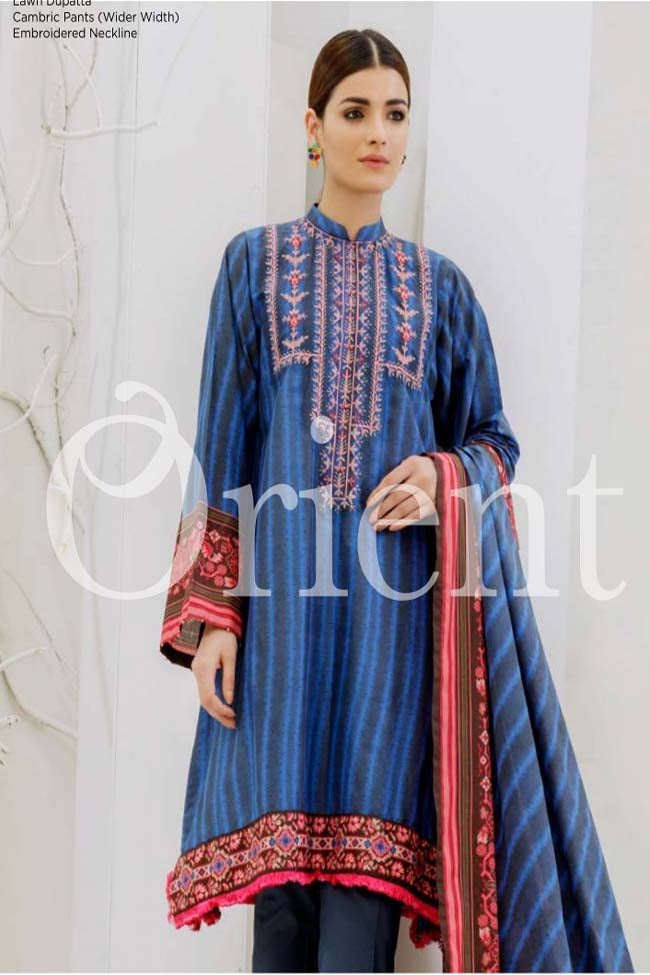 Orient Spring Summer Vol2 Emboidered Lawn Collection'19-128-A