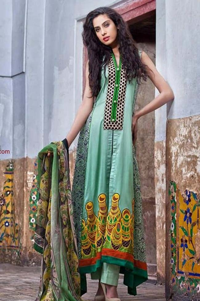 zebaisha by alzohaib textile green