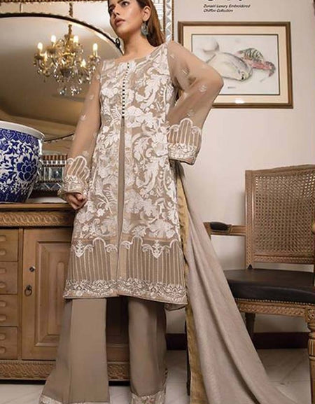 Zunairi Luxury Embroidered Chiffon Collection-D-01