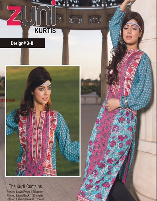 Load image into Gallery viewer, Zuni Lawn Kurti Collection-D-03B
