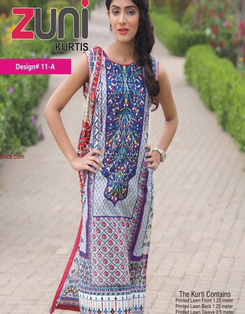 Load image into Gallery viewer, Zuni Lawn Kurti Collection-D-11A
