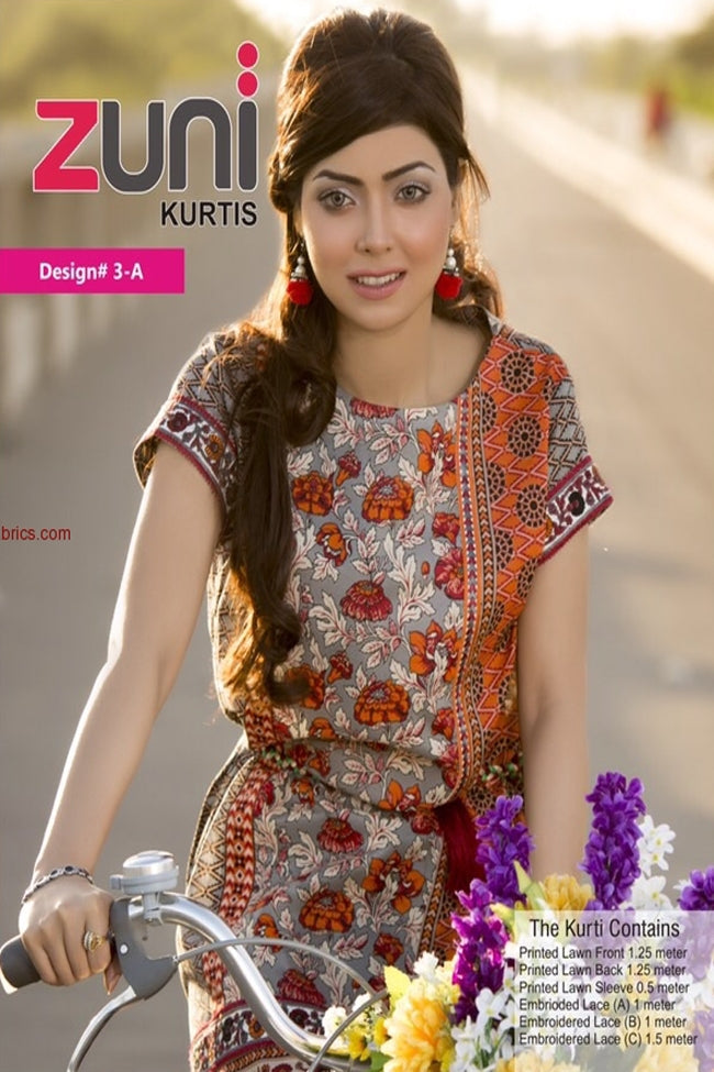 Zuni Lawn Kurti Collection-D-3A