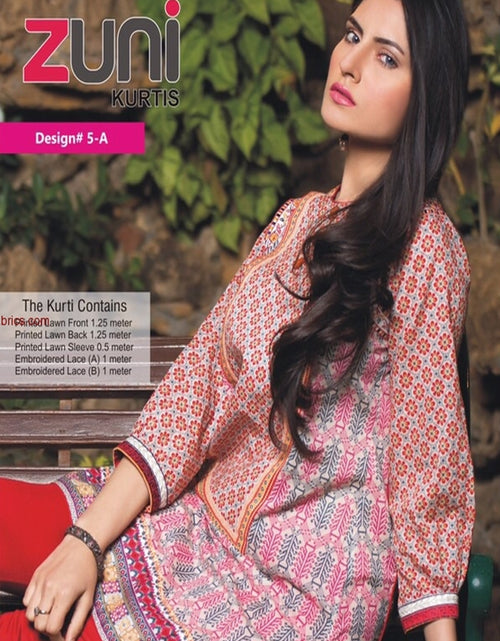 Load image into Gallery viewer, Zuni Lawn Kurti Collection-D-5A
