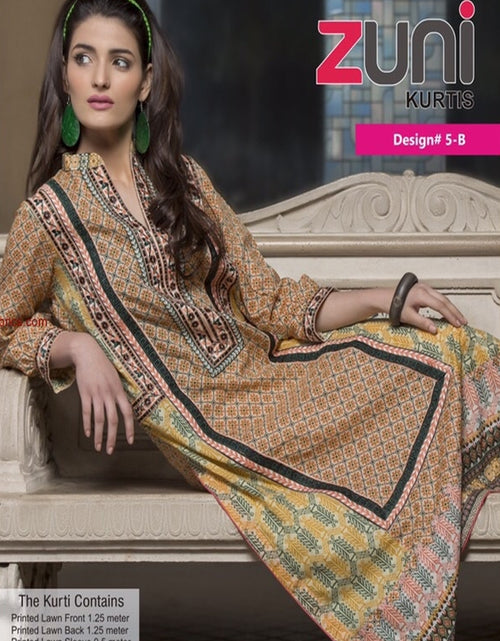 Load image into Gallery viewer, Zuni Lawn Kurti Collection-D-5B
