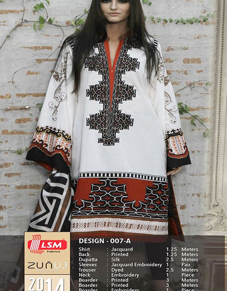 Zunuj by Lsm Lawn Collection-D-007A