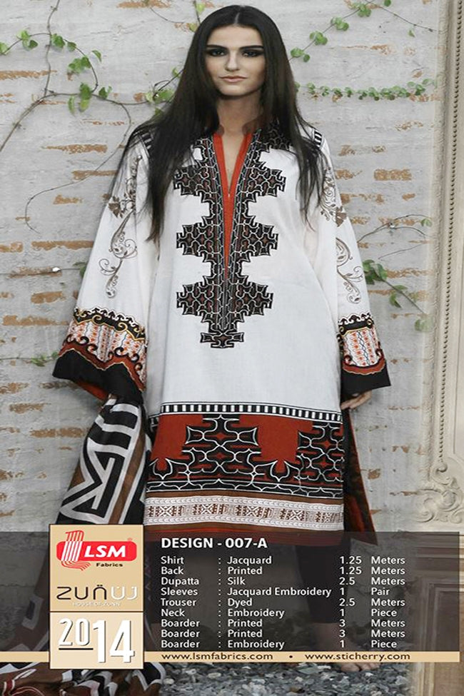 Zunuj by Lsm Lawn Collection-D-007A